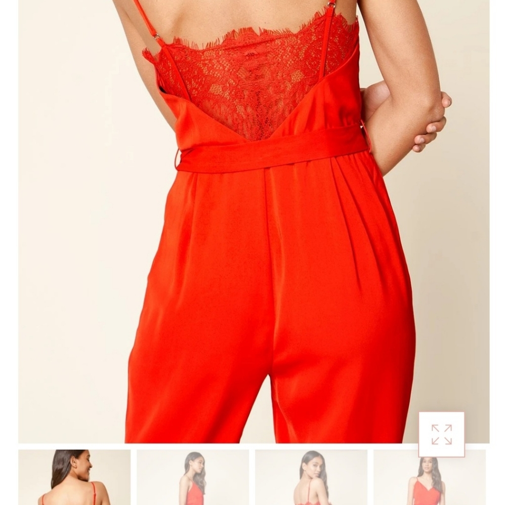 Sugarlips red lace jumpsuit